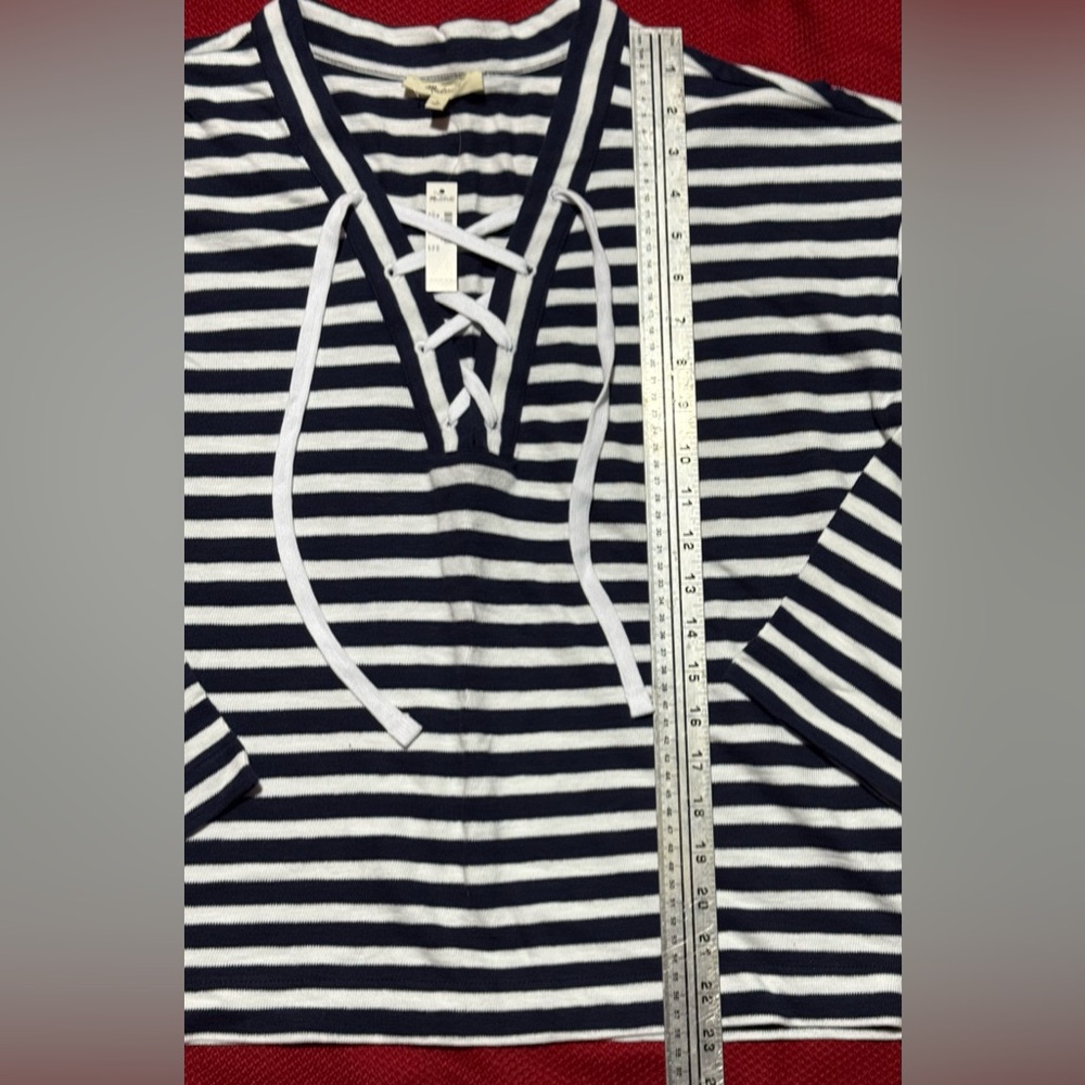 Madewell Navy and White Striped Tunic - Picture 3 of 7